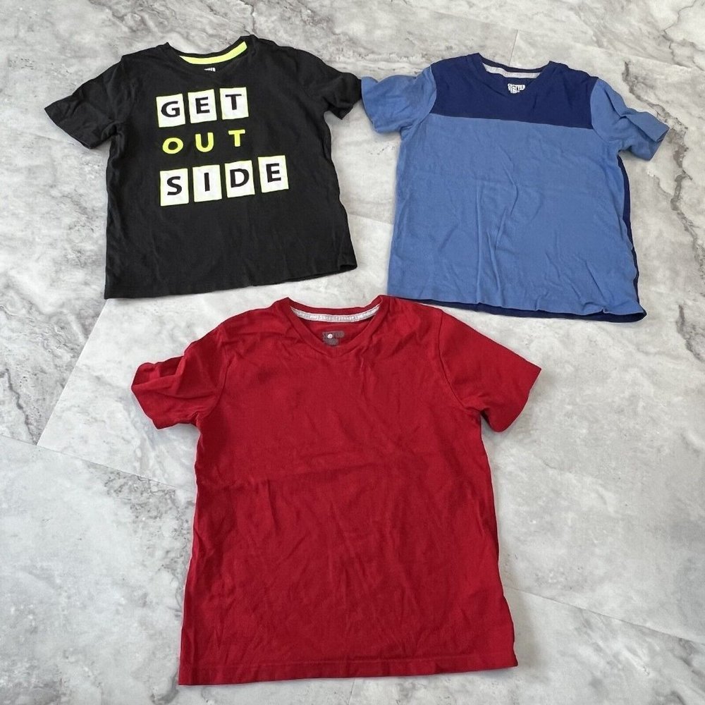 Lot Of 3 Spotted Zebra Boys Vneck Tee Tshirts Size‎ 4T